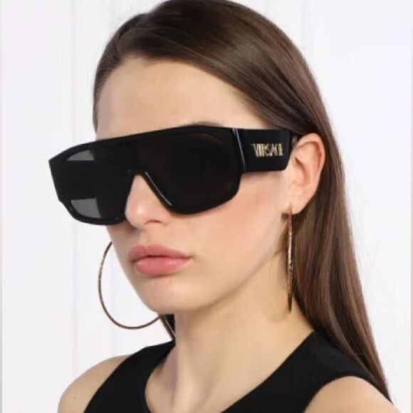 VERSACE Sunglasses VE4439 GB1/87 Black/Dark Grey Unisex NEW main image 7